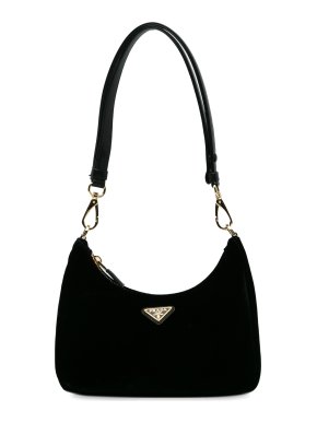 Prada Black Mini Velluto Re-Edition 1995 Shoulder Bag