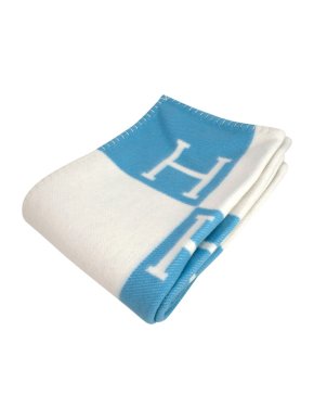 Hermes Blue & White Avalon Baby Blanket
