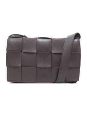 Bottega Veneta Burgundy Lambskin Intrecciato Cassette Bag
