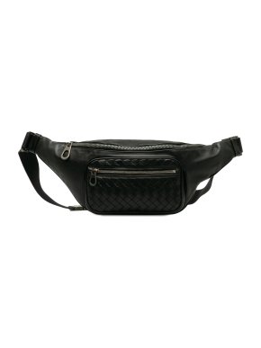 Bottega Veneta Black Intrecciato Belt Bag