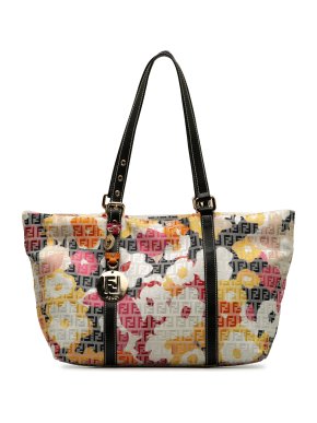 Fendi Multicoloured Floral Zucchino Tote Bag