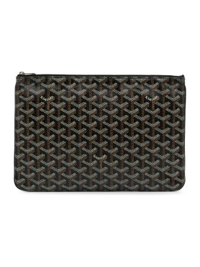 Black Coated Canvas Goyardine Senat MM