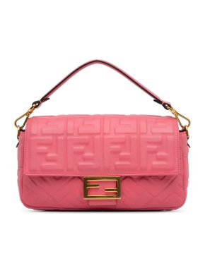 Fendi Medium Embossed FF Baguette Bag