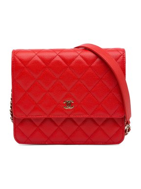 Chanel CC Caviar Square Wallet on Chain