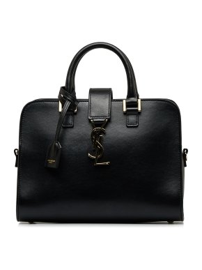 Saint Laurent Black Baby Monogram Downtown Cabas Tote