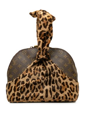 Louis Vuitton x Azzedine Alaia 1996 Monogram Pony Hair Leopard Alma