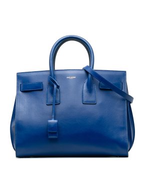 Saint Laurent Blue Small Sac De Jour