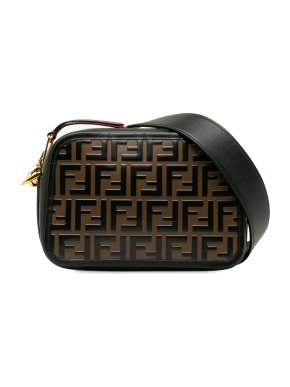 Fendi Zucca Embossed Leather Camera Bag
