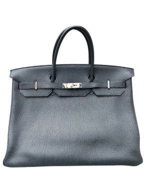 Hermes Birkin 40 Retourne in Black Togo Leather with Palladium Hardware