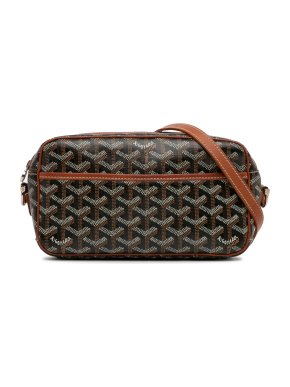 Goyard Black Goyardine Sac Cap Vert Crossbody Bag