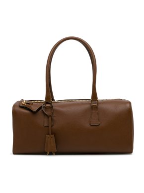 Prada Brown Saffiano Leather  Shoulder Bag