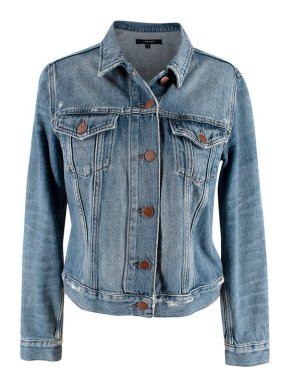 J Brand Washed Distressed Denim Jacket