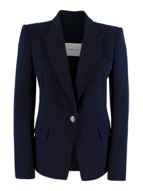 Pierre Balmain Navy Single Breasted Tailored Blazer