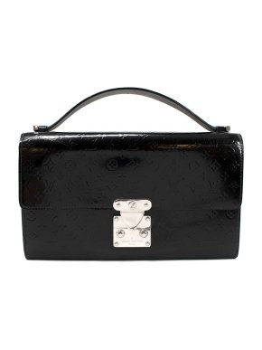 Louis Vuitton Black Monogram Glace Anouchka Clutch
