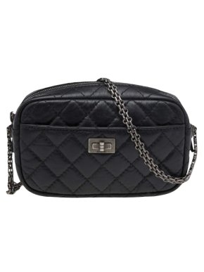 Chanel Black Aged Calfskin Mini Reissue Camera Bag
