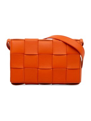 Bottega Veneta Orange Medium Intrecciato Cassette Bag