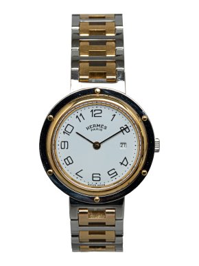 Hermes Quartz Stainless Steel Clipper Watch