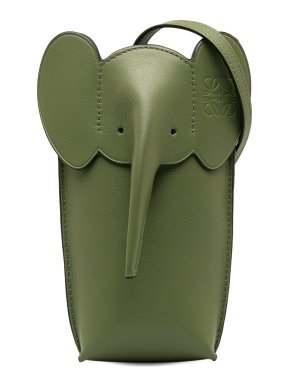 Loewe Green Elephant Pocket Crossbody Bag