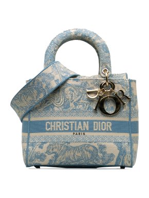 Dior Blue Medium Toile de Jouy Lady D-Lite
