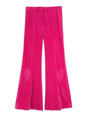 Celine Hot Pink Corduroy Flared Trousers
