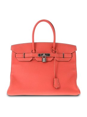 Hermes Birkin 35 Retourne in Rose Jaipur Togo Leather with Palladium Hardware