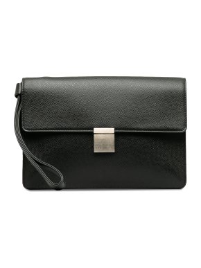 Louis Vuitton Black Taiga Selenga Clutch Bag