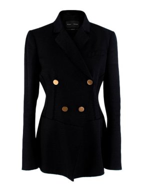 Proenza Shouler Black Double Breasted Wool Blazer
