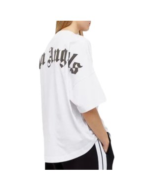 Palm Angels Classic White and Black Logo Over Tee