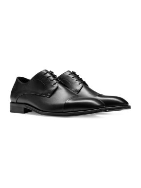 Boss Leather Black Derby Shoes