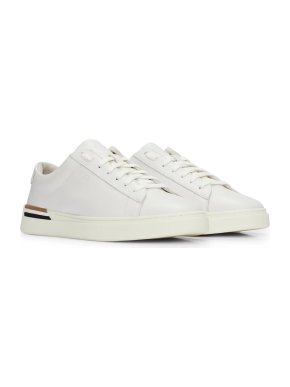 Boss White Leather Clint Tenn Trainers