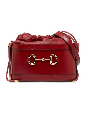 Gucci Red Horsebit 1955 Bucket Bag