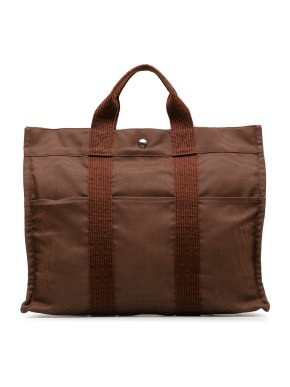 Hermes Burgundy Herline MM Tote Bag