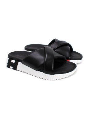 Hermes Black and White Infra Sandals