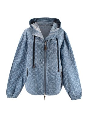 Louis Vuitton Blue Denim Effect Monogram Nylon Jacket