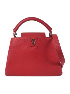 Louis Vuitton Red Leather Taurillon Capucines BB