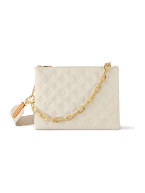 Louis Vuitton Ivory Monogram Coussin PM