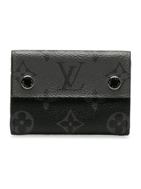 Louis Vuitton Black Monogram Eclipse Reverse Discovery Compact Wallet