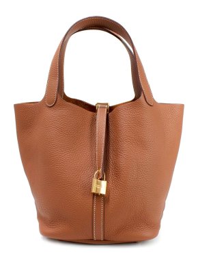 Hermes Gold Clemence Leather Picotin Lock 18 Bag
