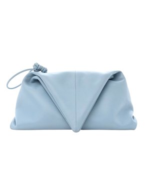 Bottega Veneta Baby Blue BV Trine Angular Clutch Bag