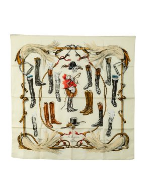 Hermes 'A Propos Des Bottes'  Silk Scarf