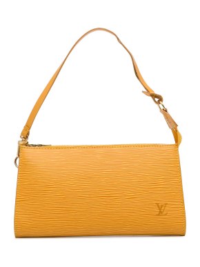 Louis Vuitton Yellow Epi Leather  Pochette Bag