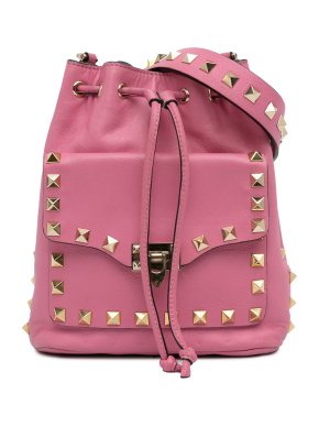 Valentino Pink Rockstud Bucket Bag