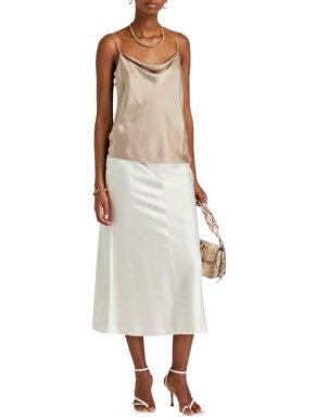 Vince Draped Silk-Satin Camisole