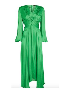 Maje Riverde Green Maxi Dress