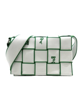 Bottega Veneta White Fabric Intrecciato Webbings Bag
