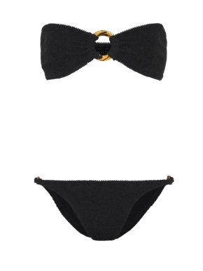 Hunza G Black Gloria Bandeau Bikini Set