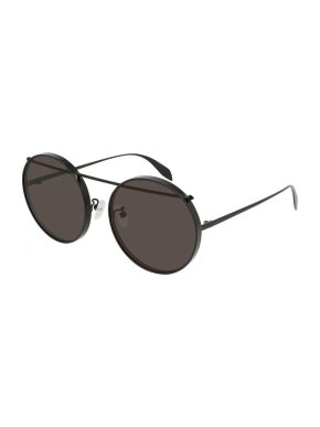 Alexander McQueen AM0137S Black Round Sunglasses