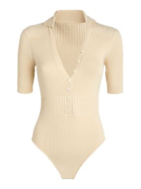 Jacquemus Beige Le Body Yauco V-Neck Top