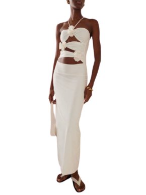 Maygel Coronel Veranera Maxi Dress Cut Out Flower