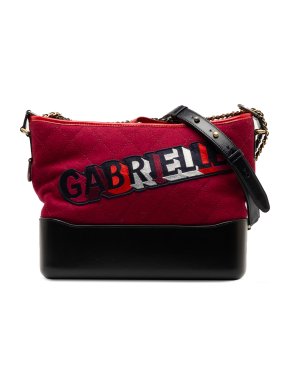 Chanel Red Small Wool Gabrielle Crossbody Bag